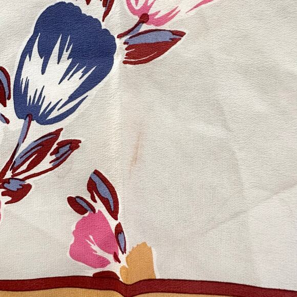 Christian Dior Vintage Grey Square Border Floral Diagonal Grid Silk Scarf Read - Picture 7 of 9